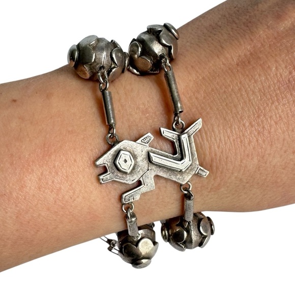 Graziella Laffi Bracelet Peruvian Designer Sterling Silver Vintage MCM Fish Peru